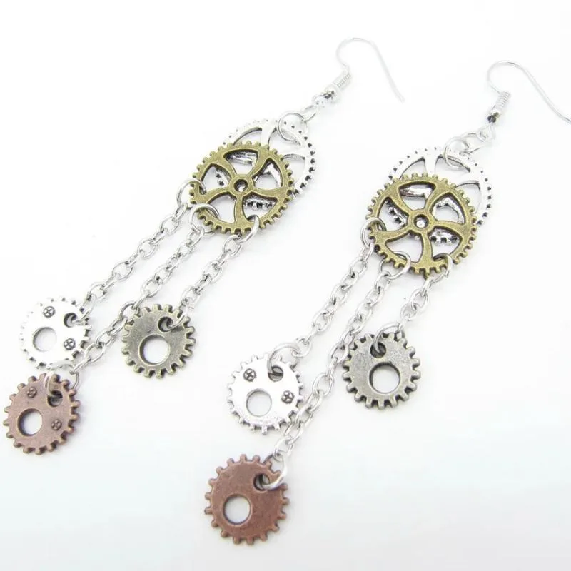View 33 — Steampunk earrings — drop