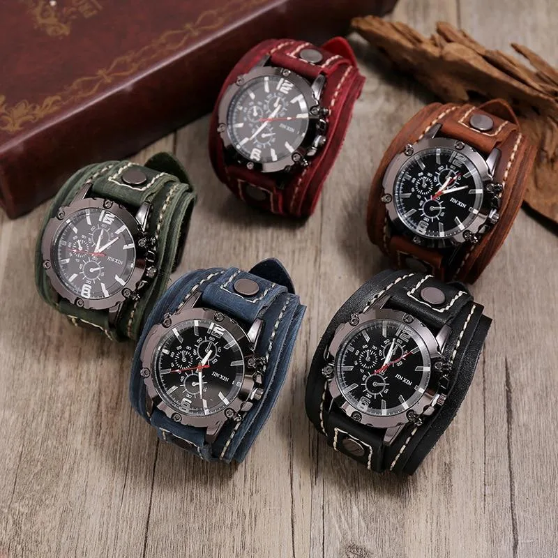 View 2 — Steampunk watch — bracelet force leather