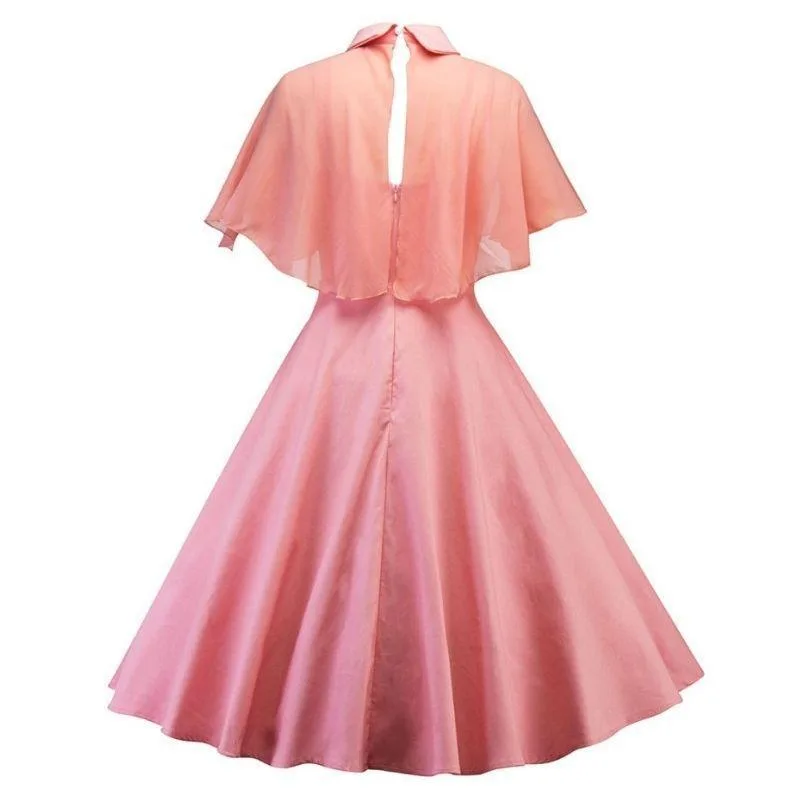 View 2 — Vintage-style steampunk dress — pink