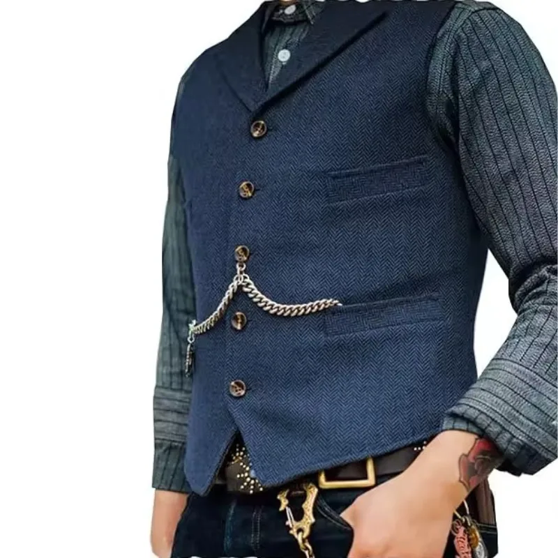 View 10 — Men’s steampunk waistcoat — sleeveless