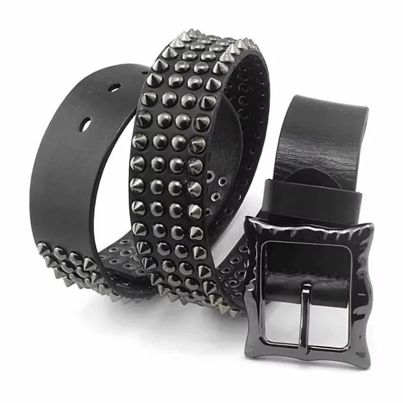 View 2 — Men’s steampunk belt — punk Rock