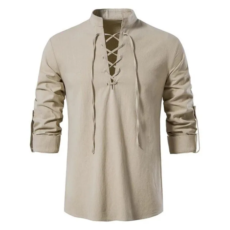 View 9 — Men’s steampunk shirt — collar lace