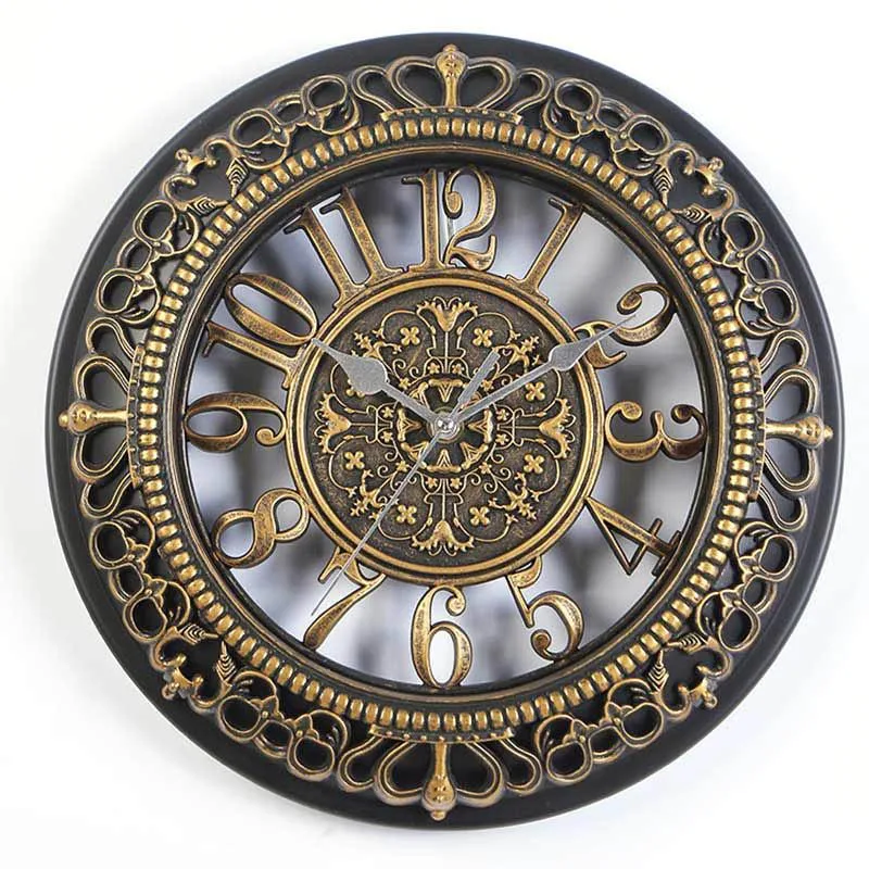 View 4 — Antique-style steampunk clock — round
