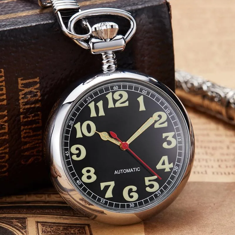 Steampunk pocket watch — numerals Arabic