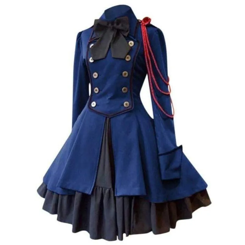 View 2 — Victorian vintage-style steampunk dress