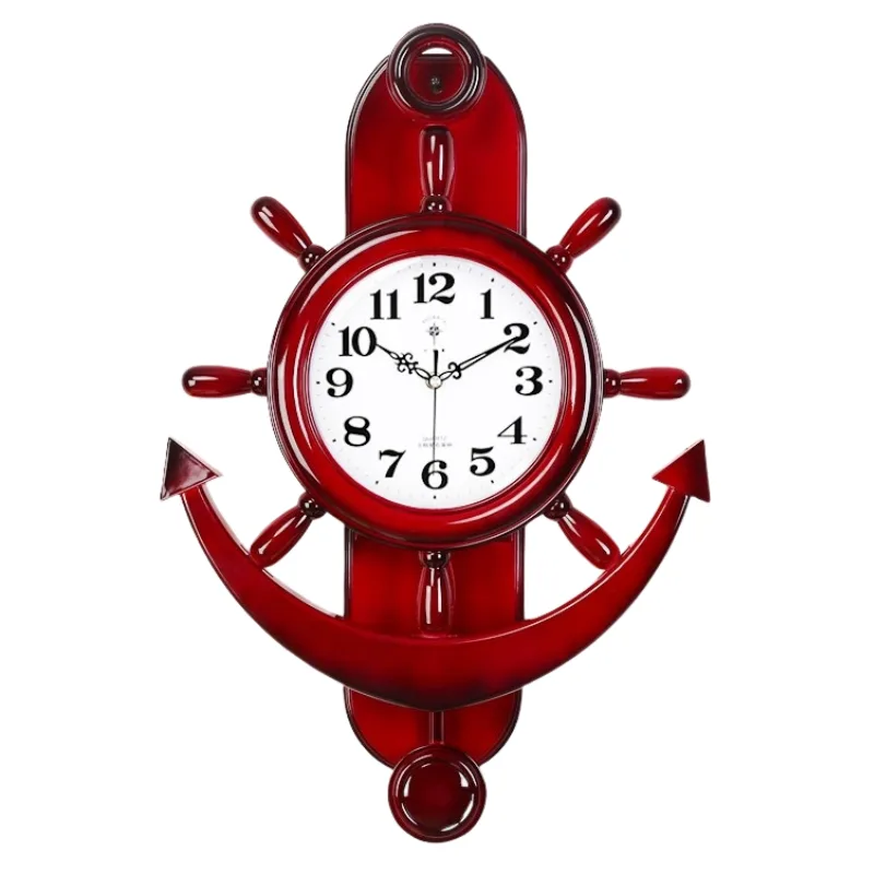 Steampunk clock — ship wheel