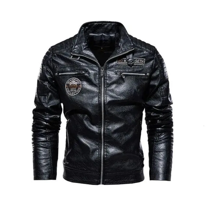 Steampunk jacket — biker PU faux leather