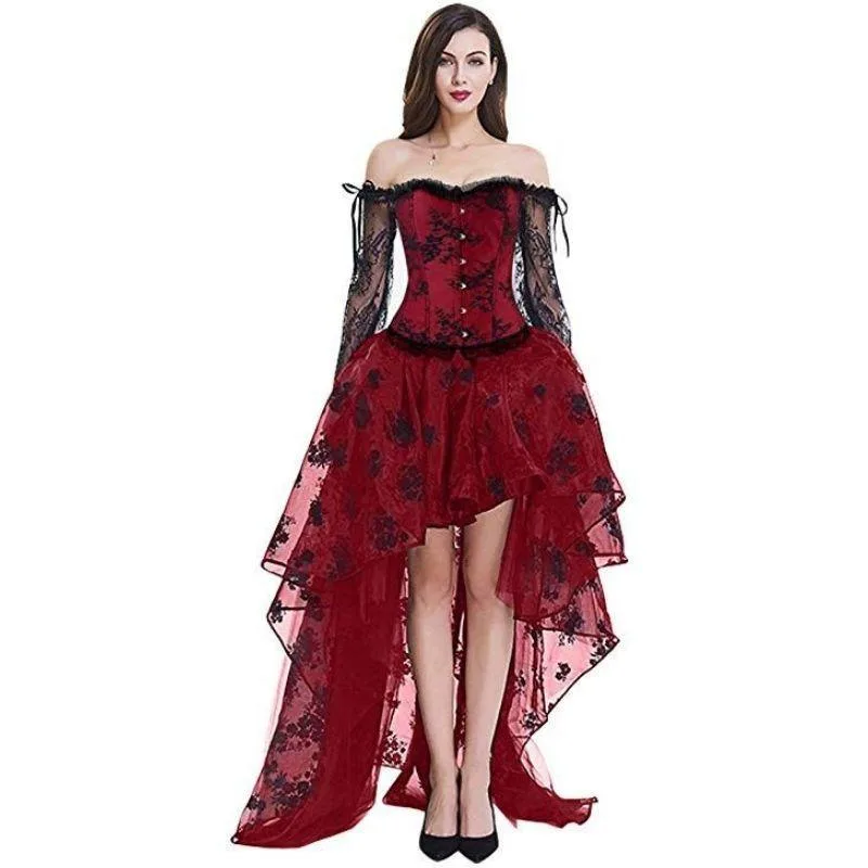 Steampunk dress — red