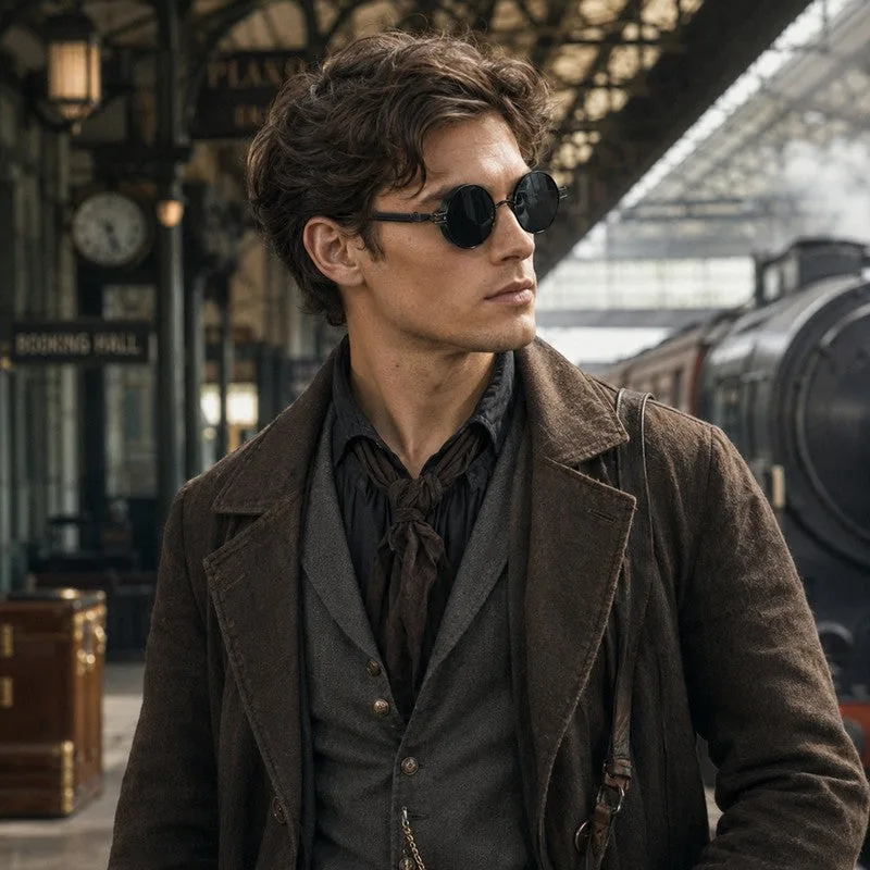 View 10 — Vintage-style steampunk sunglasses