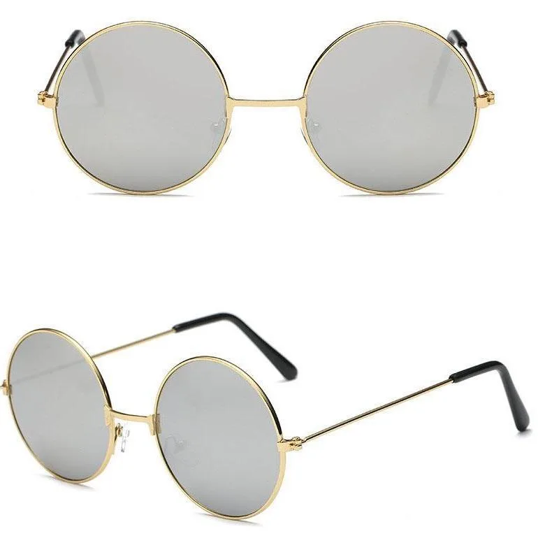 View 12 — Women’s vintage-style steampunk sunglasses — round