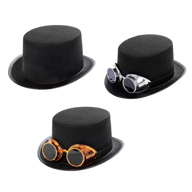 View 6 — Steampunk hat — welding-Style goggles