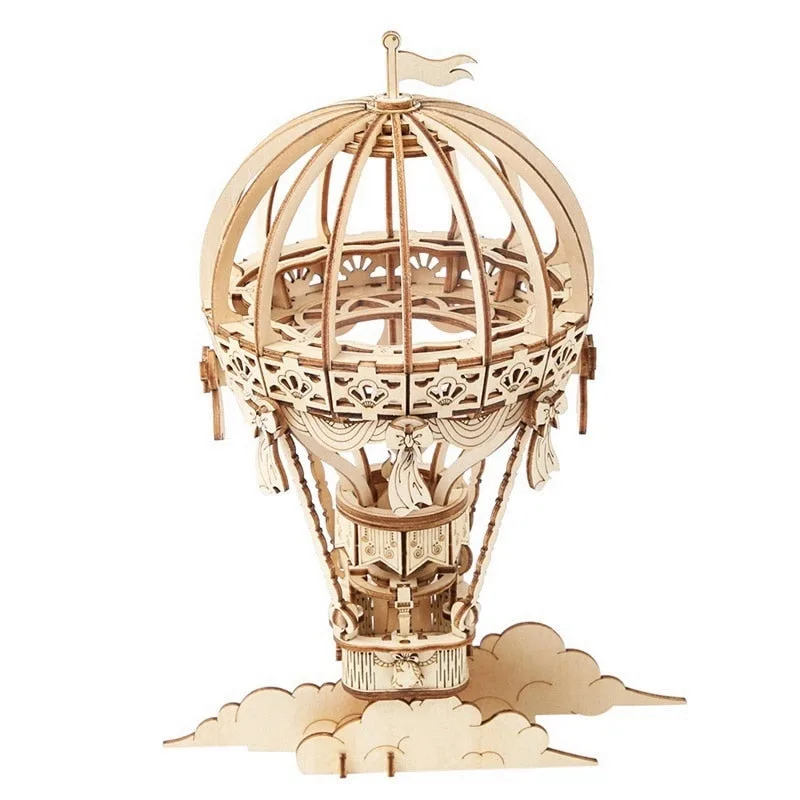 Steampunk model kit — hot air balloon wood
