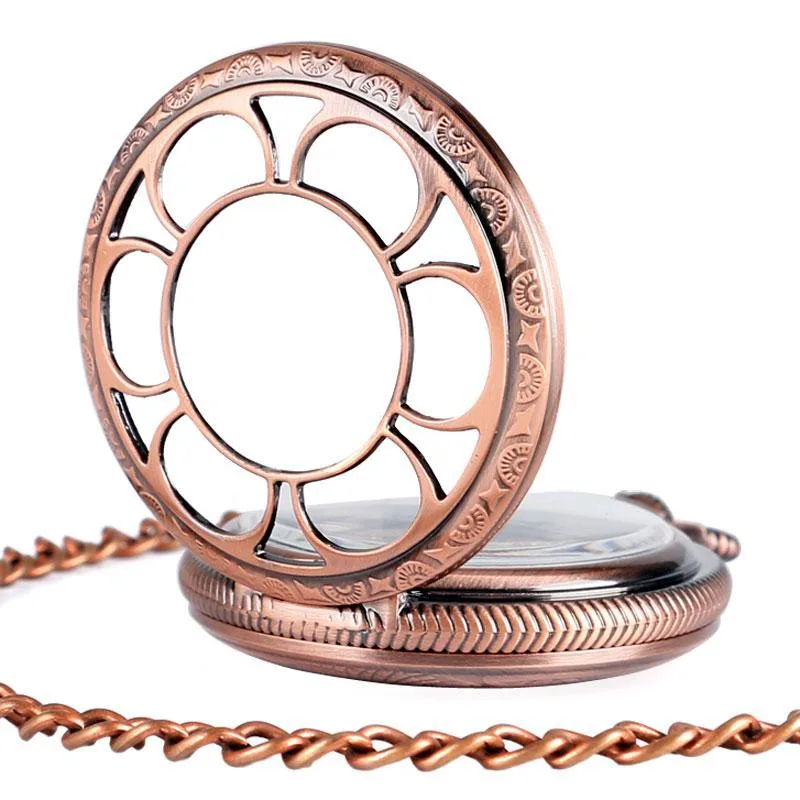 View 3 — Steampunk pocket watch — gold colour pink