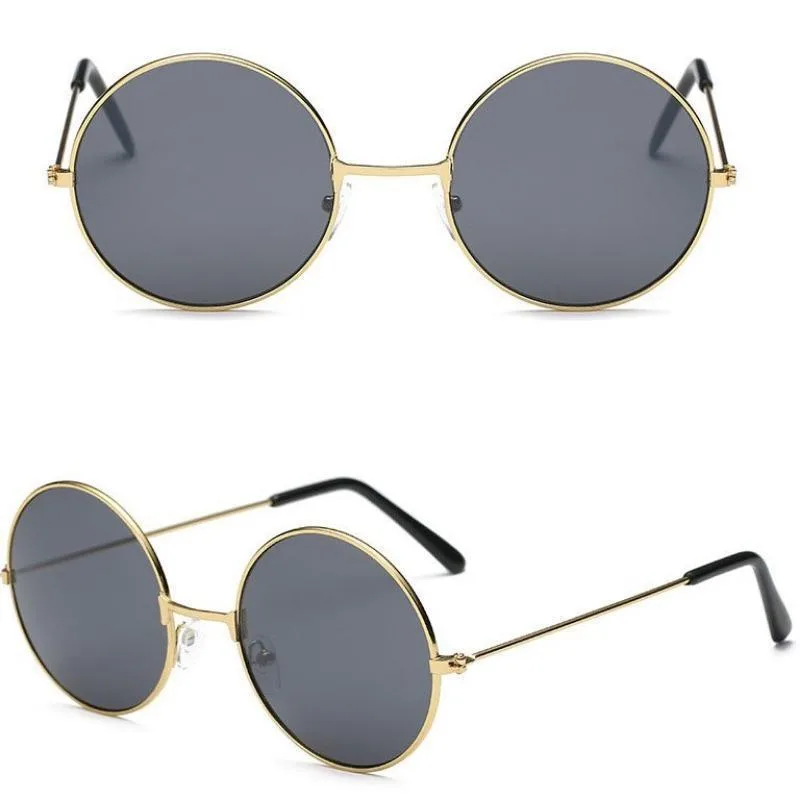 View 4 — Women’s vintage-style steampunk sunglasses — round