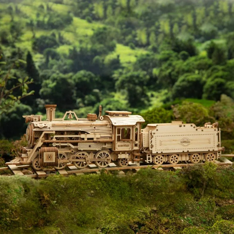 View 2 — Steampunk model kit — locomotive steam wood