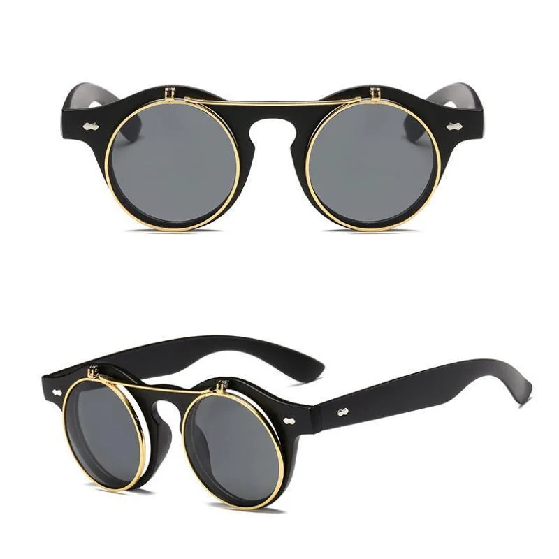 View 2 — Steampunk sunglasses — Flip-up