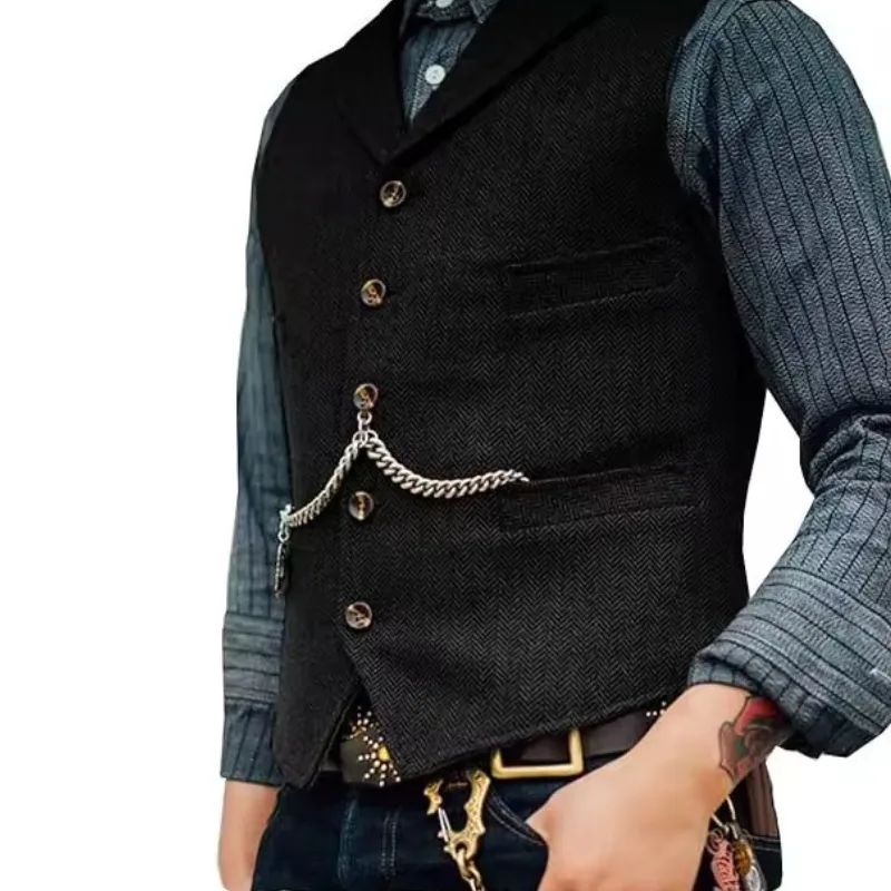 View 8 — Men’s steampunk waistcoat — sleeveless
