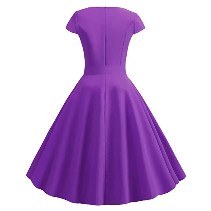 View 2 — Vintage-style steampunk dress — purple