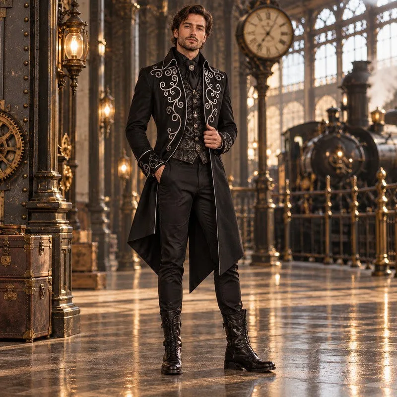 View 8 — Gothic steampunk frock coat — Jacket