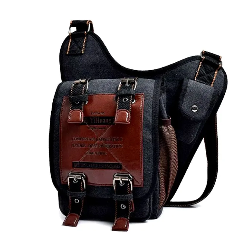 View 3 — Vintage-style steampunk satchel — shoulder strap