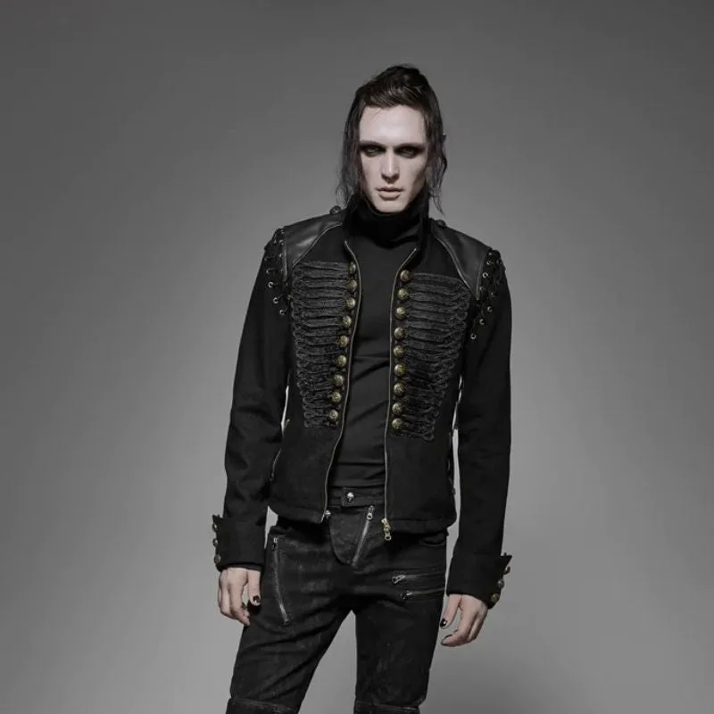 View 3 — Men’s gothic steampunk jacket — military officer