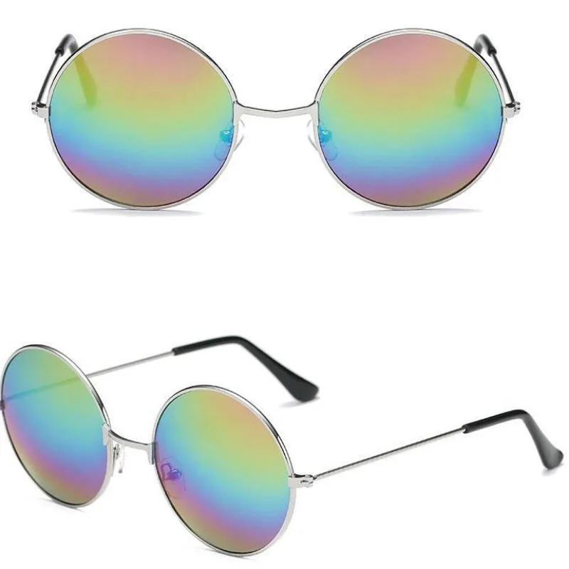 View 9 — Women’s vintage-style steampunk sunglasses — round