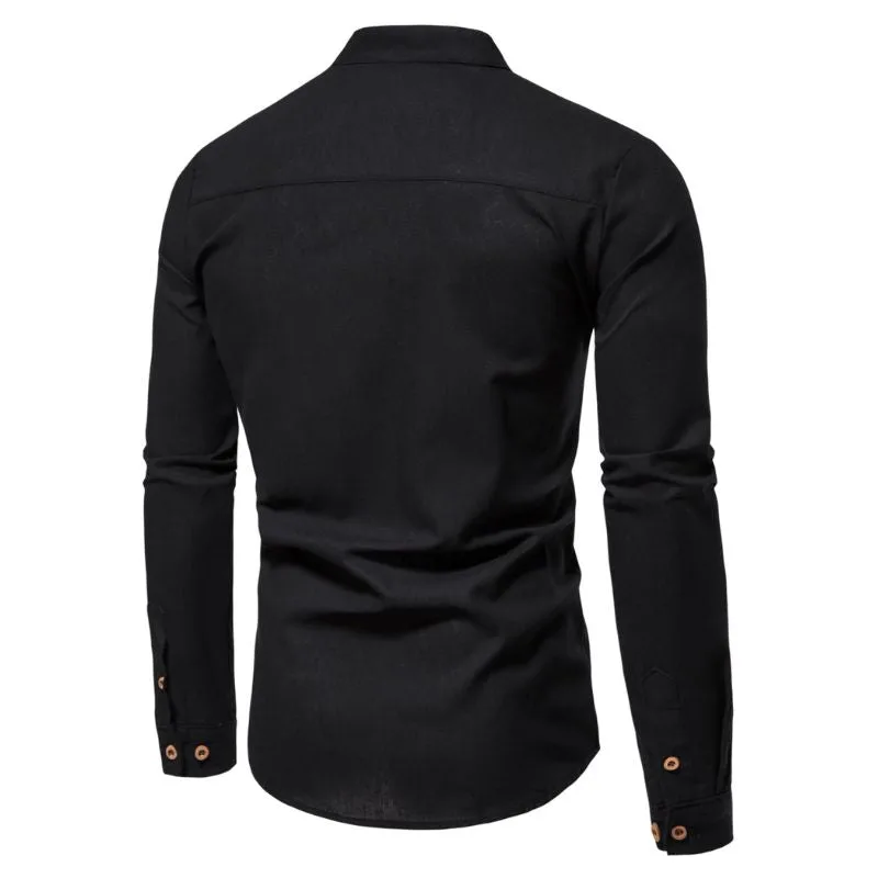 View 8 — Steampunk polo sleeve long mandarin collar