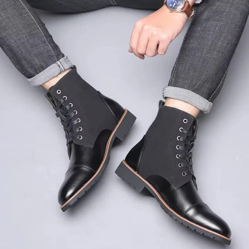 View 5 — Steampunk ankle boots — black lacing