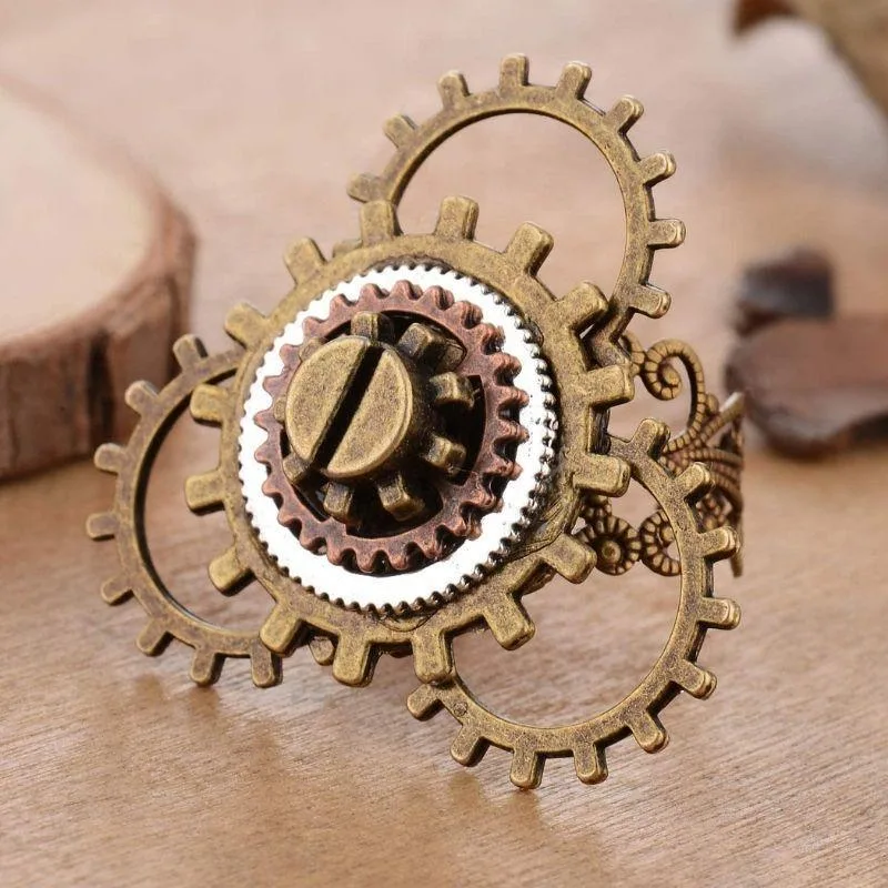 View 3 — Steampunk ring — cog