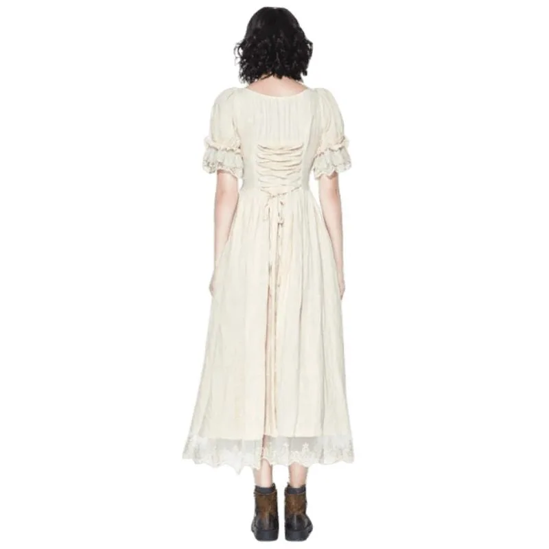 View 2 — Victorian steampunk dress — off-white