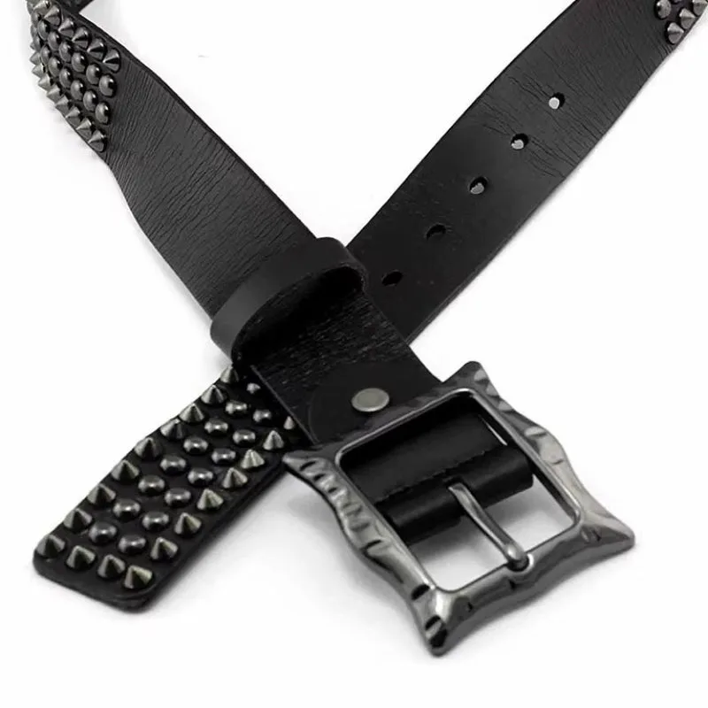 View 3 — Men’s steampunk belt — punk Rock