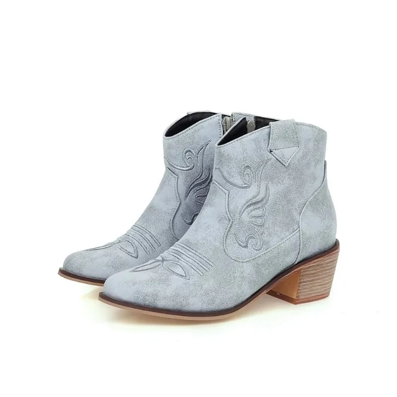 View 8 — Women’s steampunk ankle boots — Western