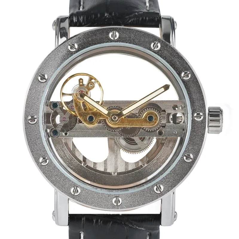 View 7 — Men’s steampunk watch — skeleton transparent