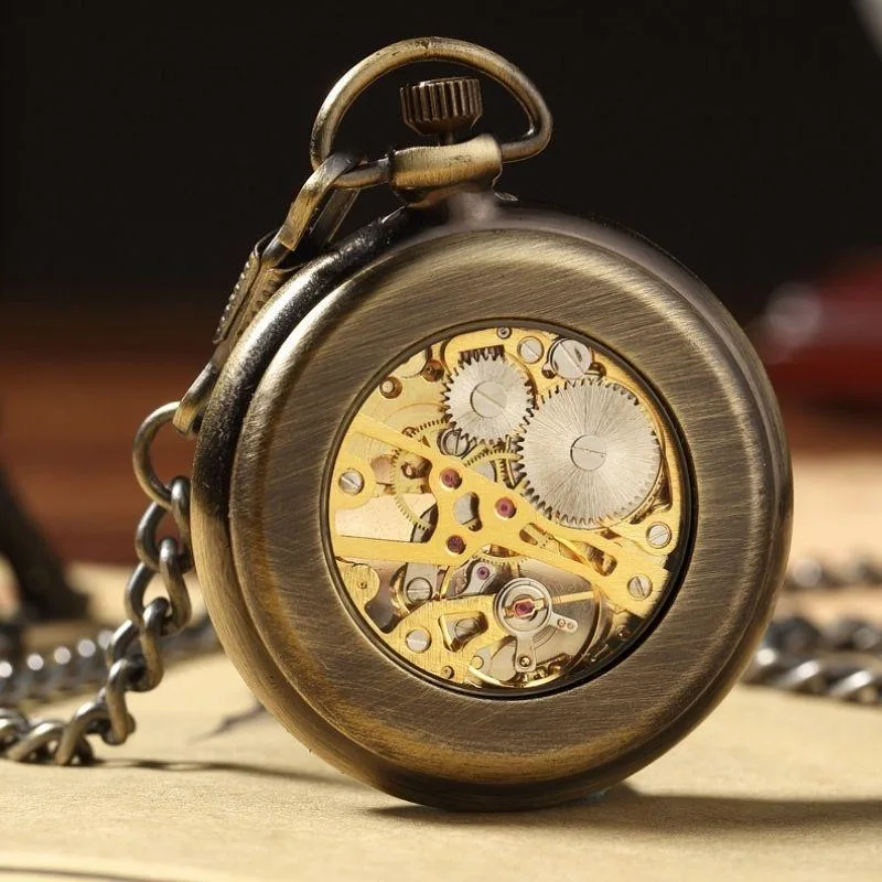 View 4 — Steampunk watch — pocket Bronze