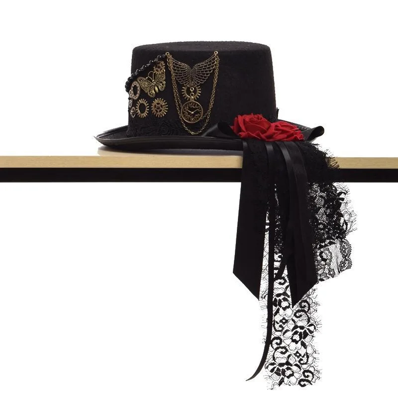 View 5 — Gothic steampunk hat