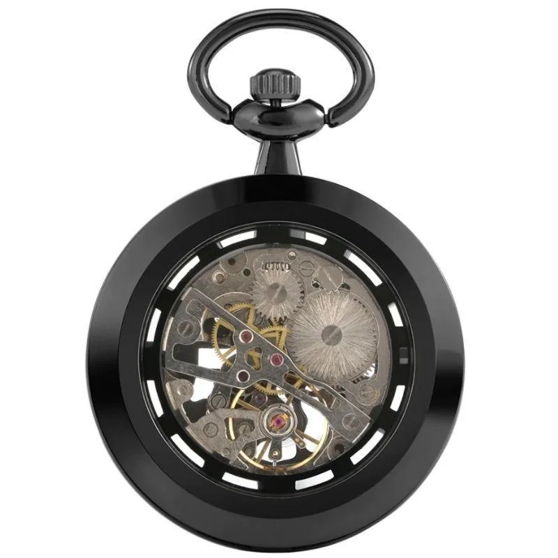 View 3 — Steampunk pocket watch — skeleton black