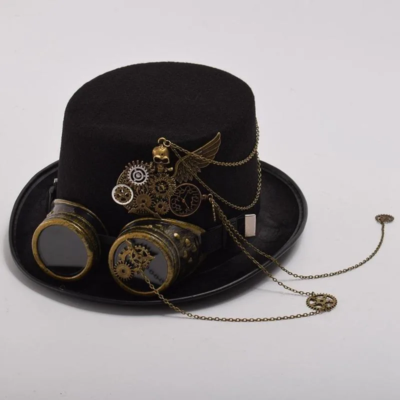 View 6 — Steampunk hat — glasses
