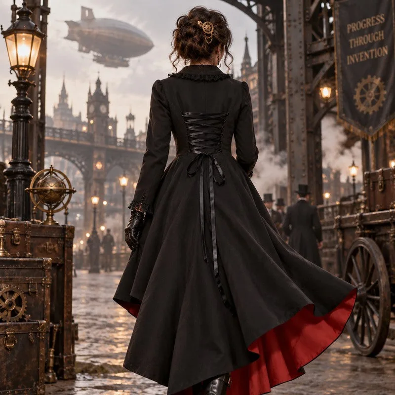View 8 — Women’s Victorian steampunk jacket — Style