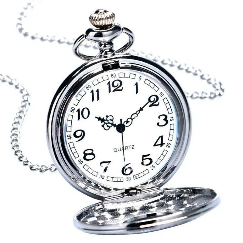 View 2 — Women’s antique-style steampunk pocket watch — silver-coloured