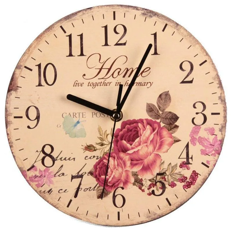View 9 — Vintage-style steampunk clock — wall wood