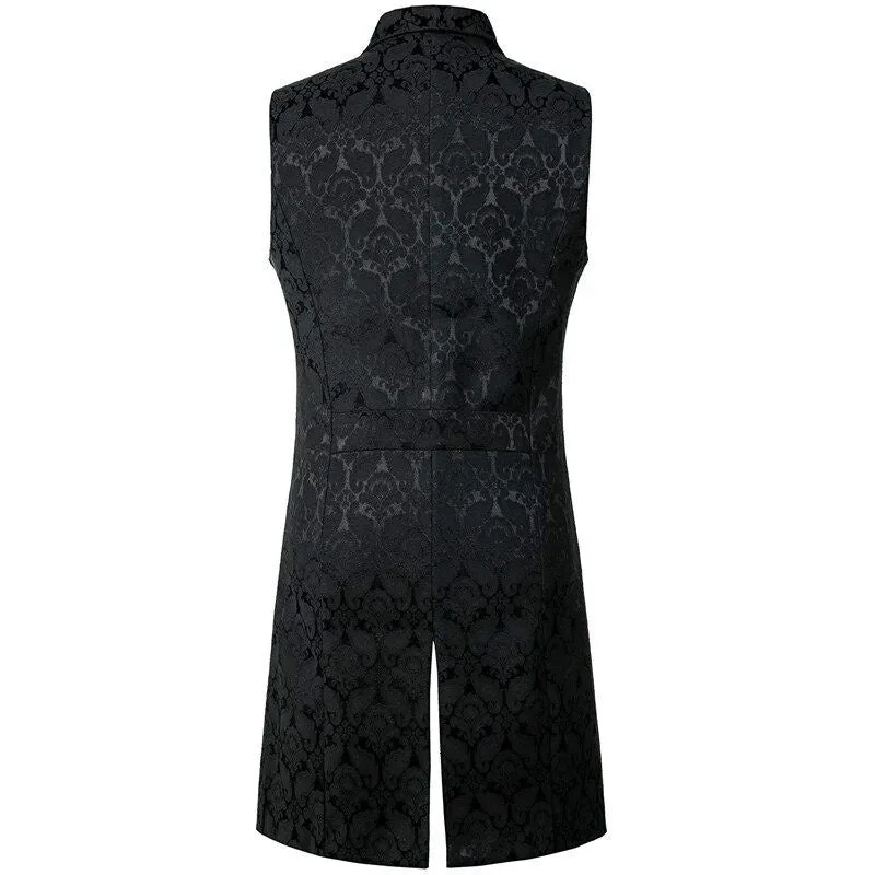 View 2 — Men’s gothic steampunk waistcoat — sleeveless long