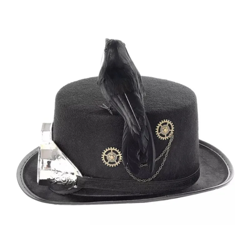 View 4 — Steampunk hat — bird