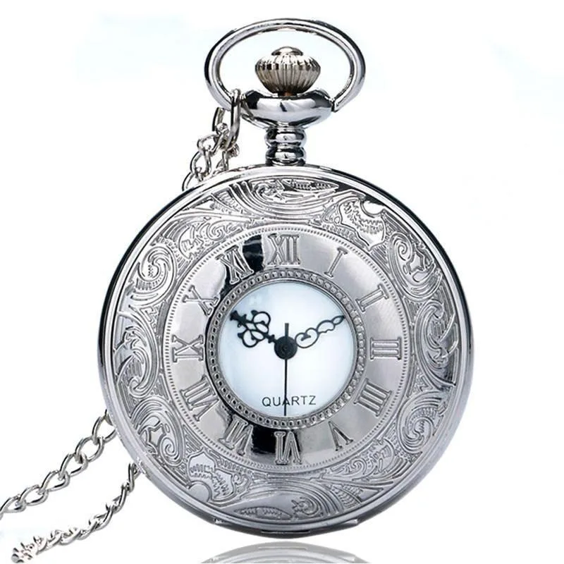 Women’s antique-style steampunk pocket watch — silver-coloured