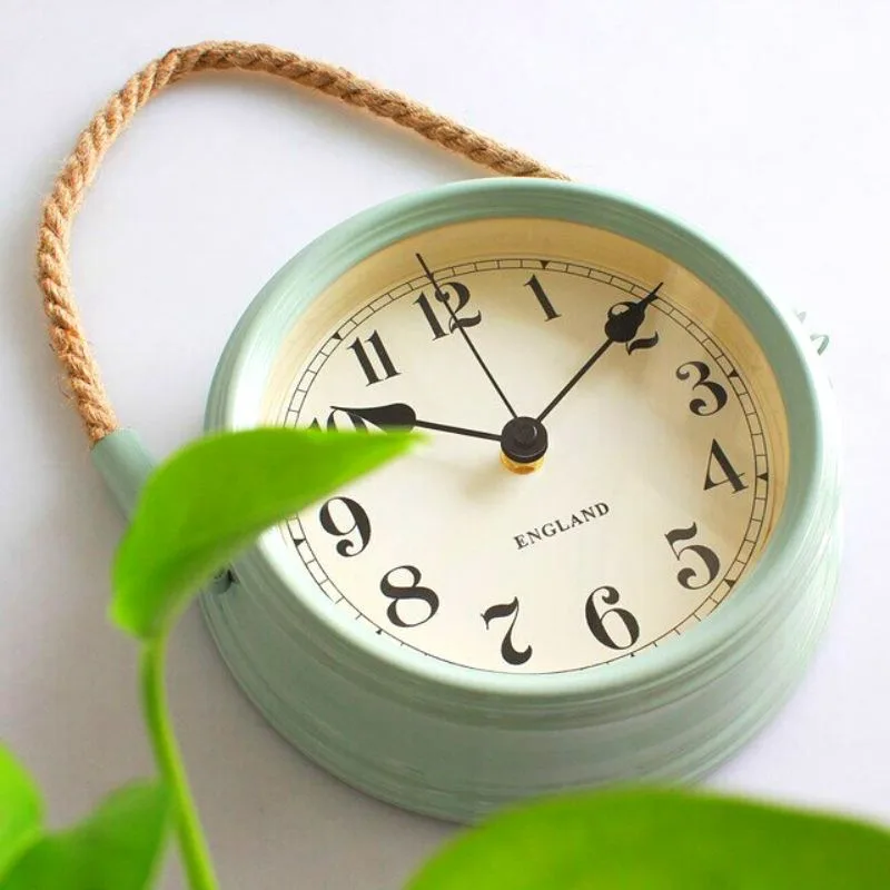 View 4 — Vintage-style steampunk clock — wall green