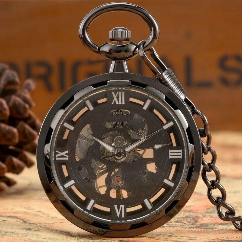 View 4 — Steampunk pocket watch — skeleton black