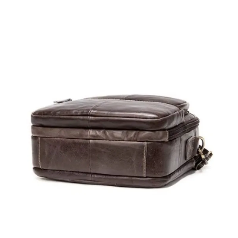 View 7 — Men’s vintage-style steampunk bag — Shoulder leather