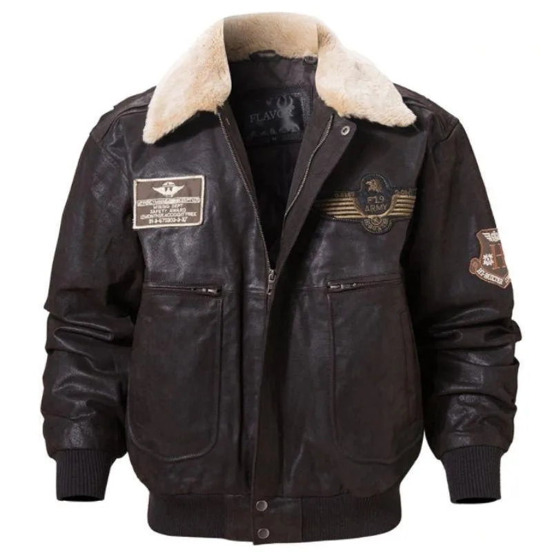 View 3 — Steampunk jacket — aviator leather