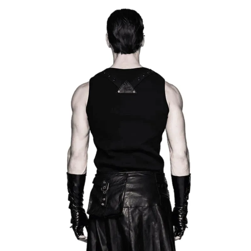 View 3 — Men’s gothic steampunk glove — PU