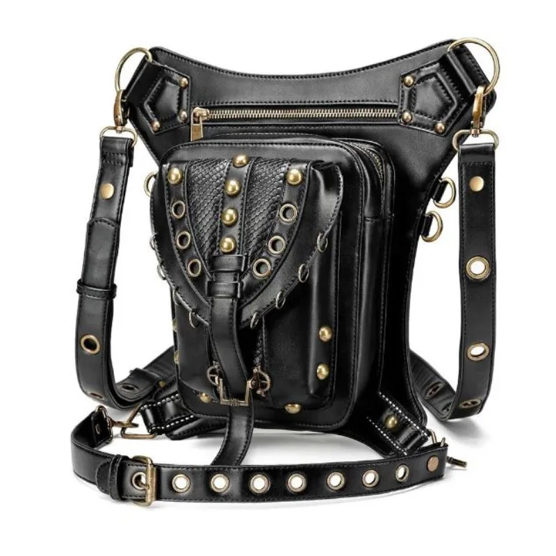 View 4 — Steampunk satchel — thigh