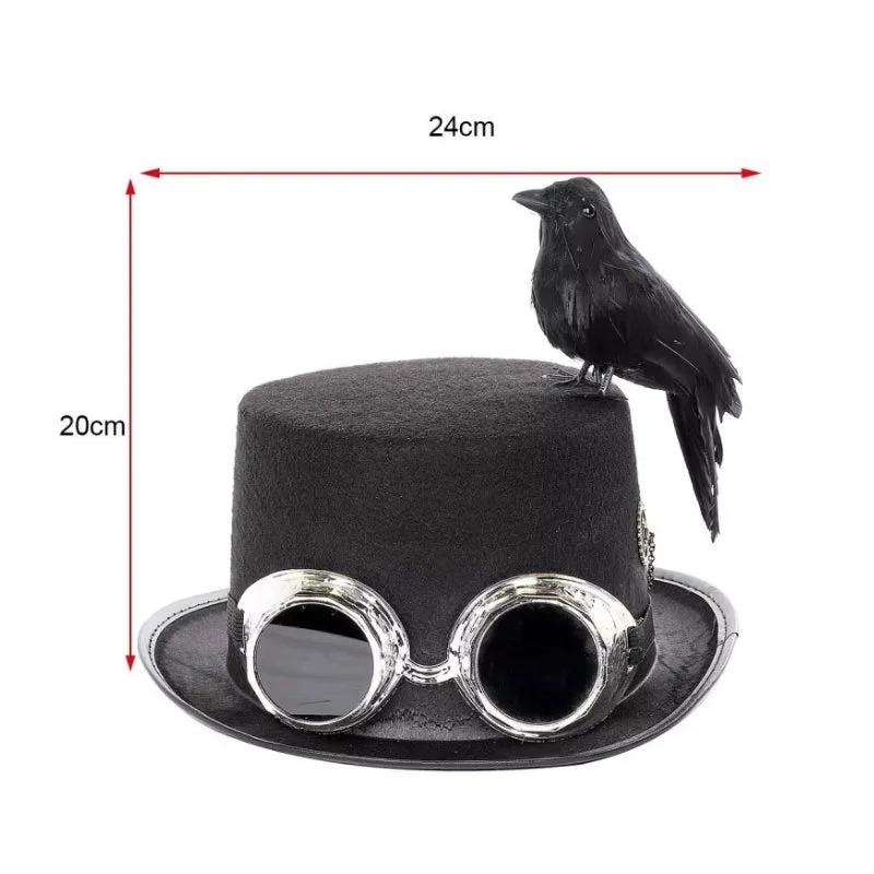 View 3 — Steampunk hat — bird